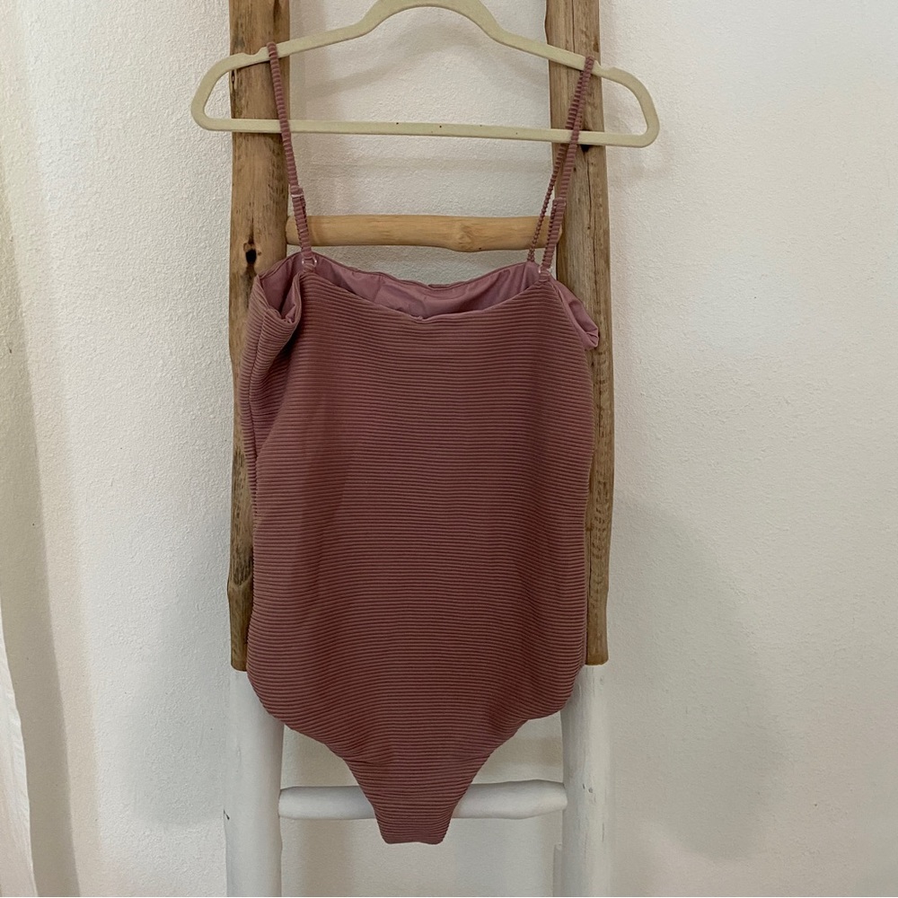 Of One Sea Mauve Ribbed One Piece NWT